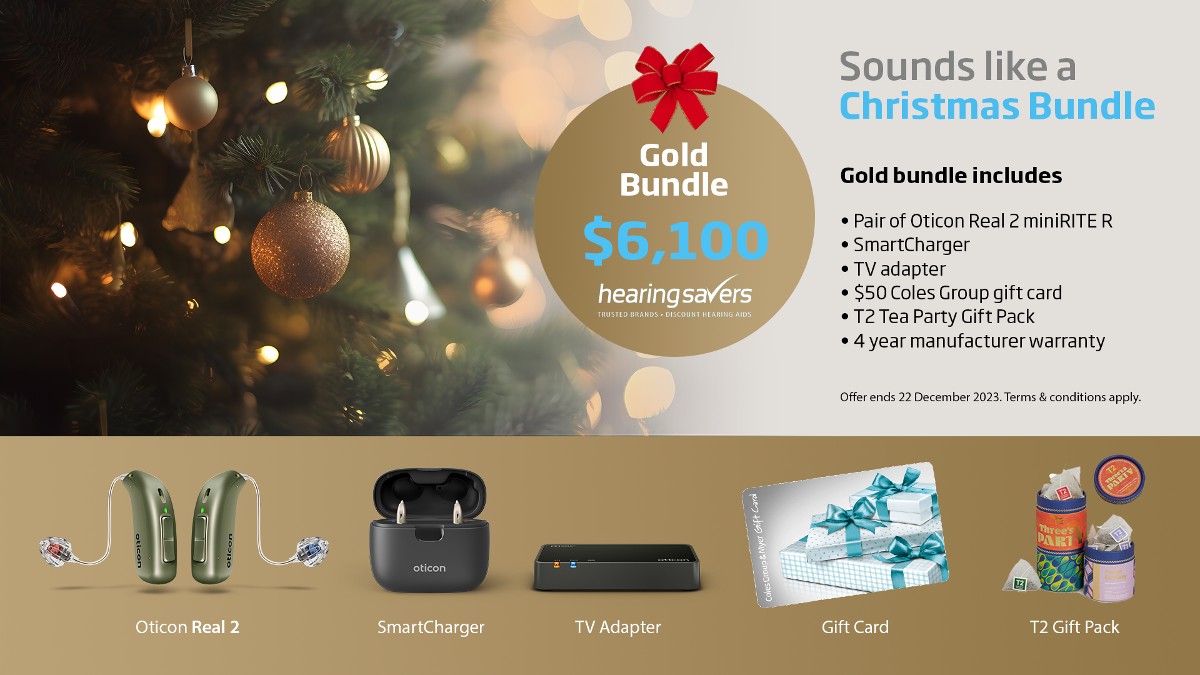 Oticon Real Gold Bundle at HEARING SAVERS