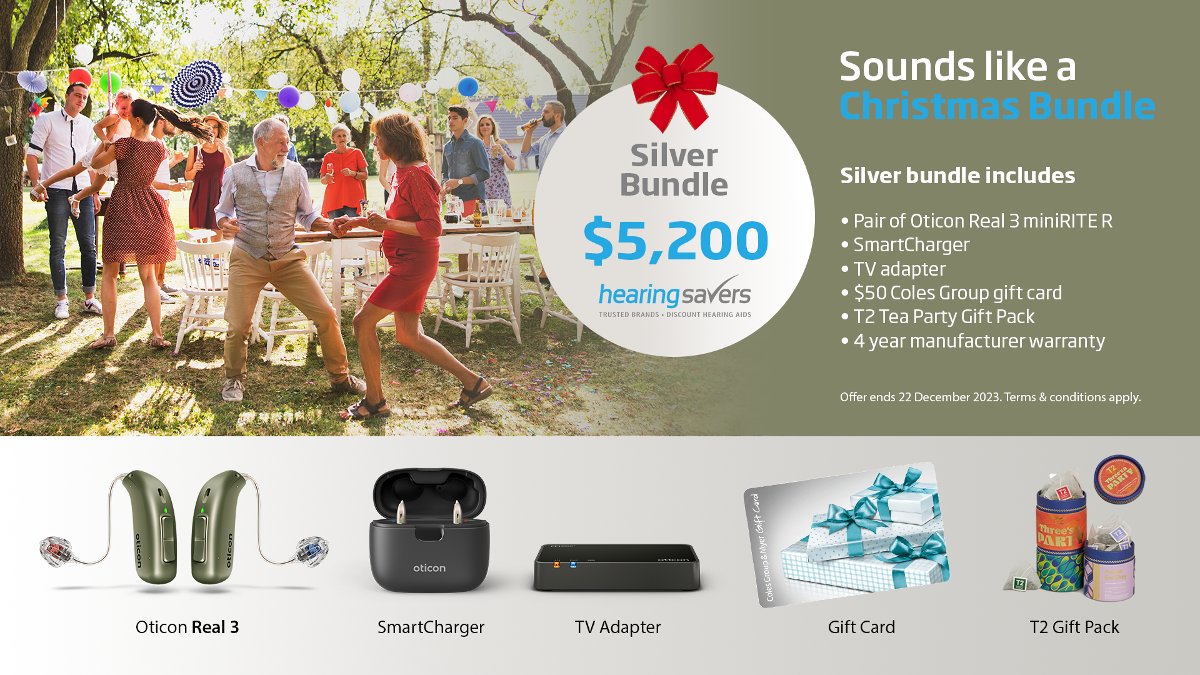 Oticon Real Silver Bundle at HEARING SAVERS