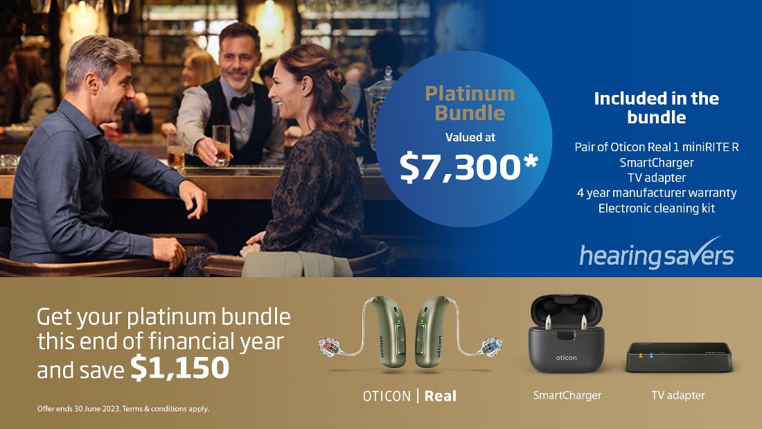 Oticon Real Platinum Bundle at HEARING SAVERS