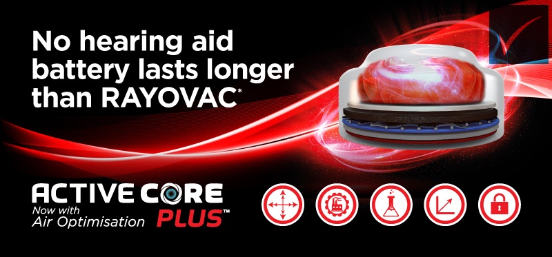 Rayovac Active Core Plus hearing aid batteries