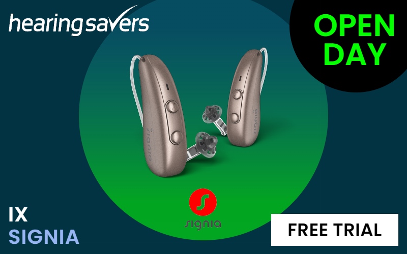 FREE Trial of Signia IX hearing aids at HEARING SAVERS