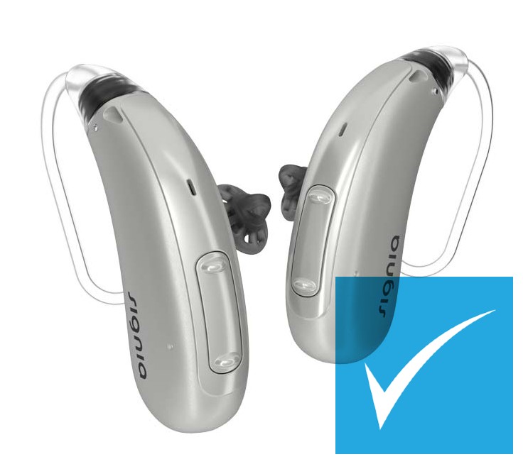 Signia Motion X hearing aids discounted at HEARING SAVERS